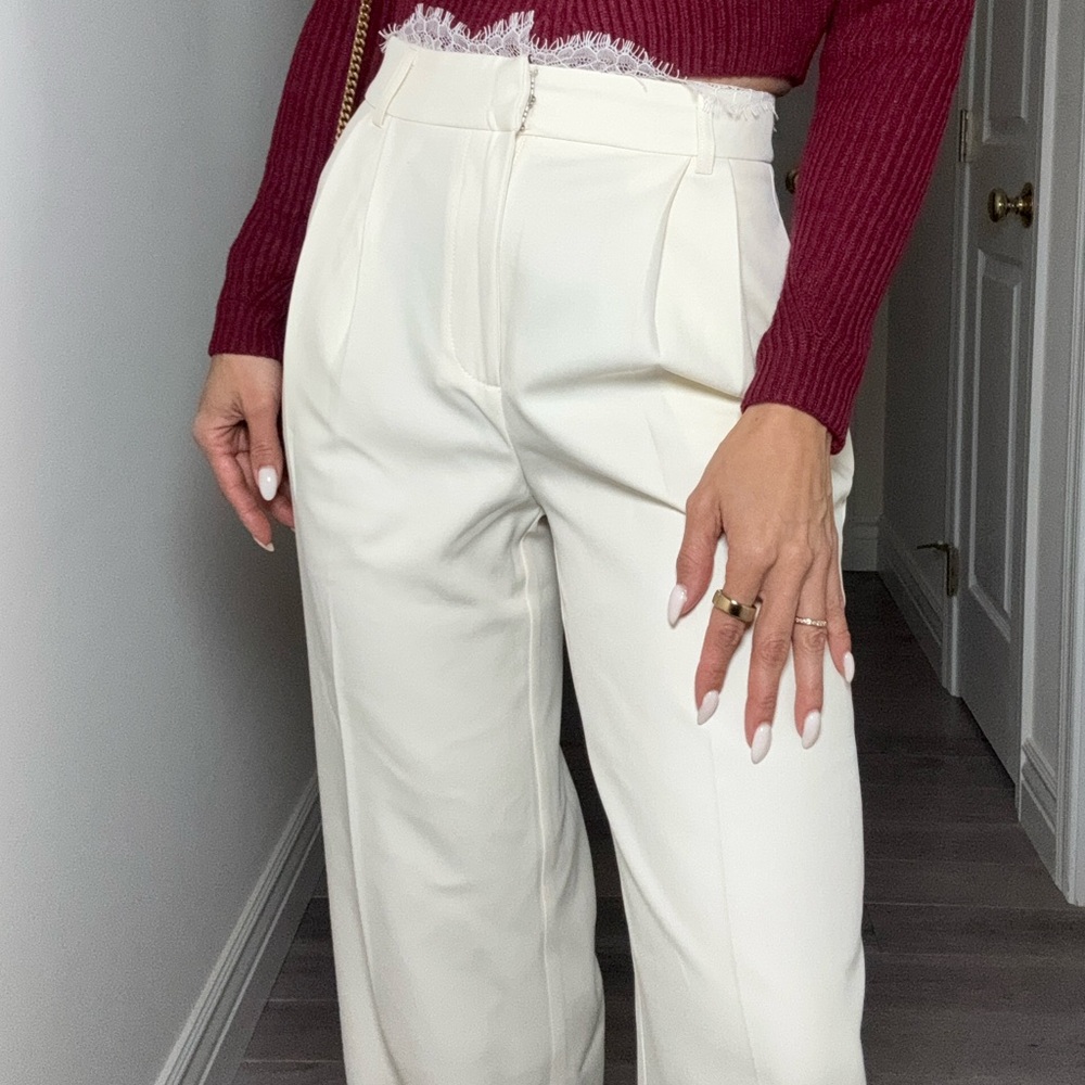 Dress pants with elegant English lace